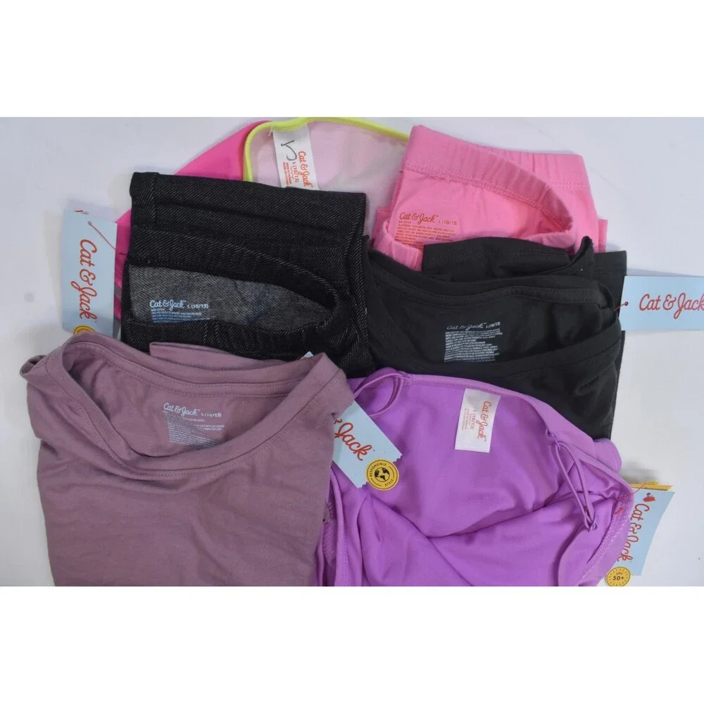 Cat & Jack Buk Lot Of 11 Girls Size 10/12 Mixed Season Tops Bottoms Dresses